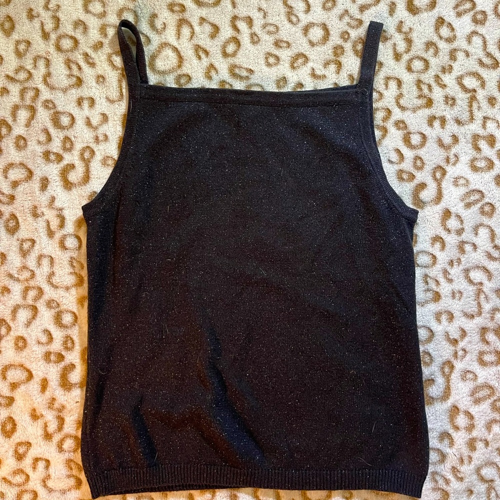 Takeout Cropped Sparkly Tank